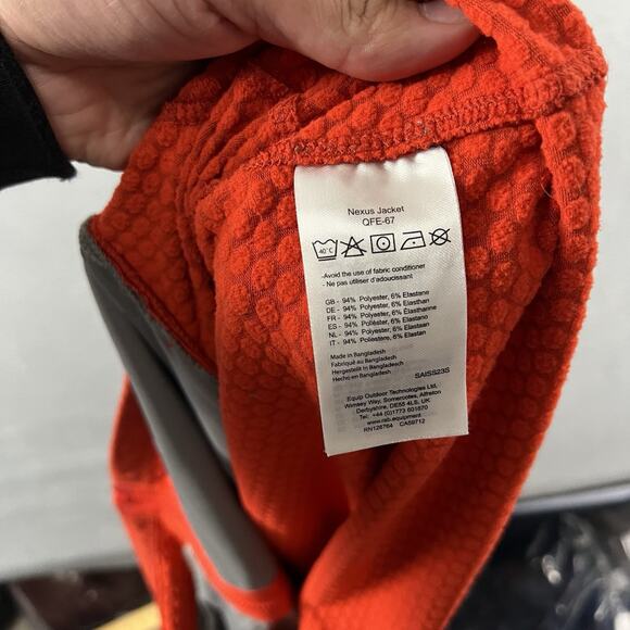 Rab Nexus Hoodie Mens Large Orange Full Zip Fleece Jacket Outdoor Hiking - Picture 6 of 9